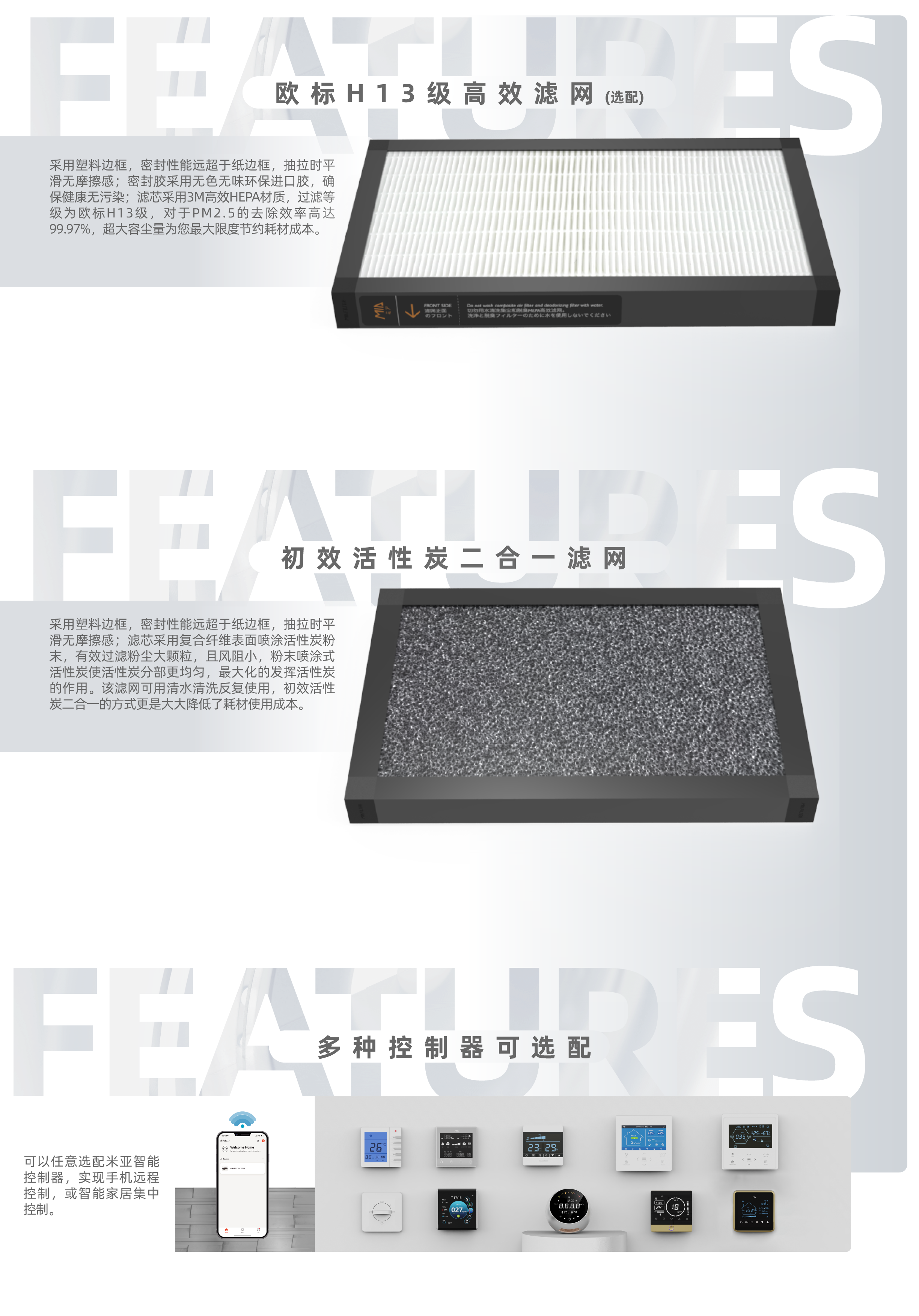 H13 HEPA + Activated Carbon Filters
